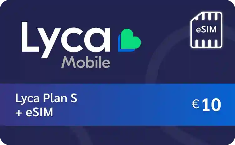 Lyca eSIM + Plan S €10