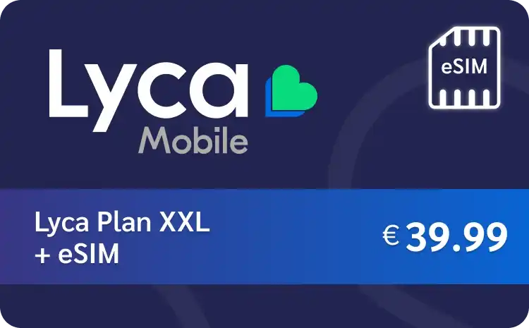Lyca eSIM + Plan XXL €39.99